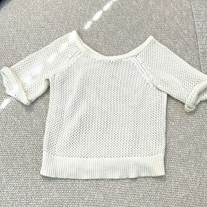 ARMANI exchange net chunky sweater size M cream white